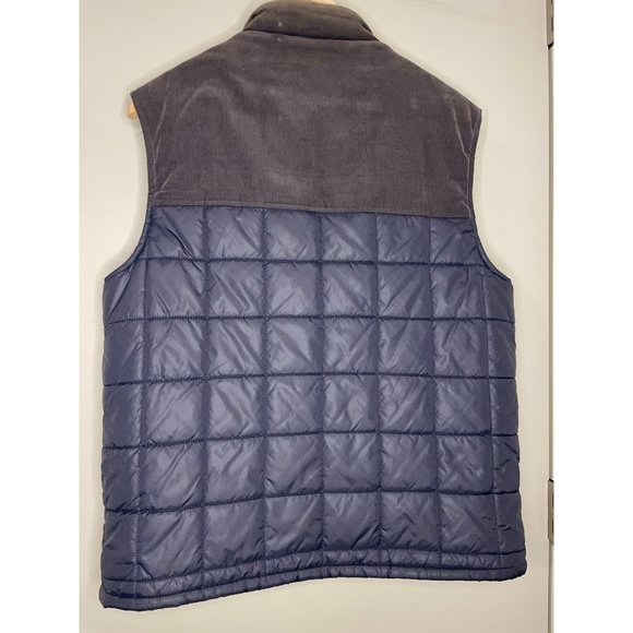 Marine Layer Knowlton Quilted Corduroy Vest Blue Small - Picture 3 of 3